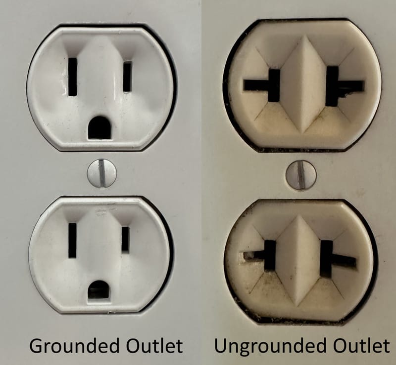 ungrounded outlets